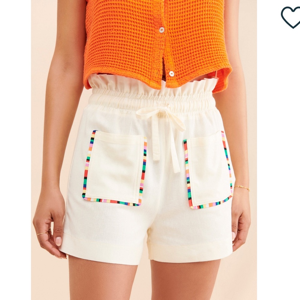 ANTHROPOLOGIE Pastiche  Tina Linen Shorts